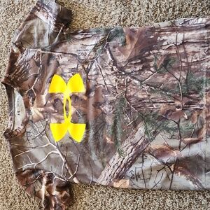 Under Armour Kids Camo T-Shirt - Brown and Yellow